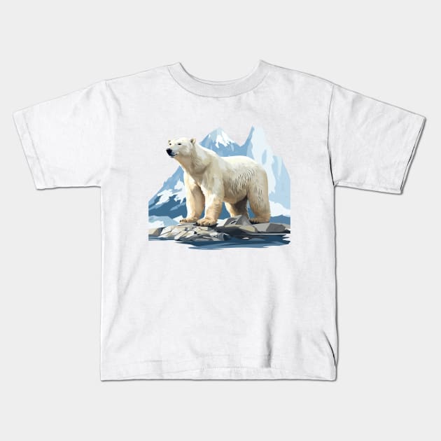 Arctic Polar Bear Kids T-Shirt by zooleisurelife